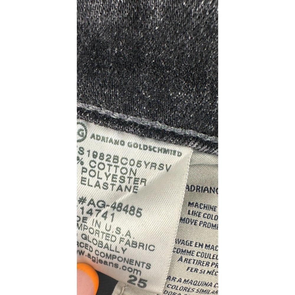 AG Adriano Goldschmied Chrissy Vintage Bermuda Jorts Womens 25 Black Distressed - Picture 7 of 12